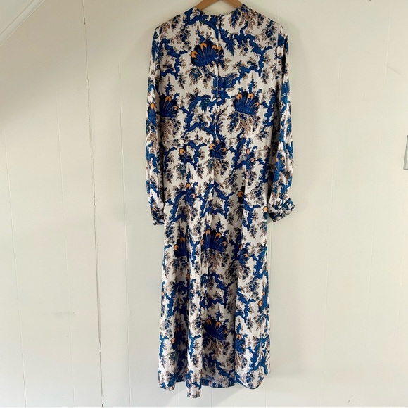 Sandro Carna Silk Midi Dress in Multicolor sz 40 - Picture 6 of 6